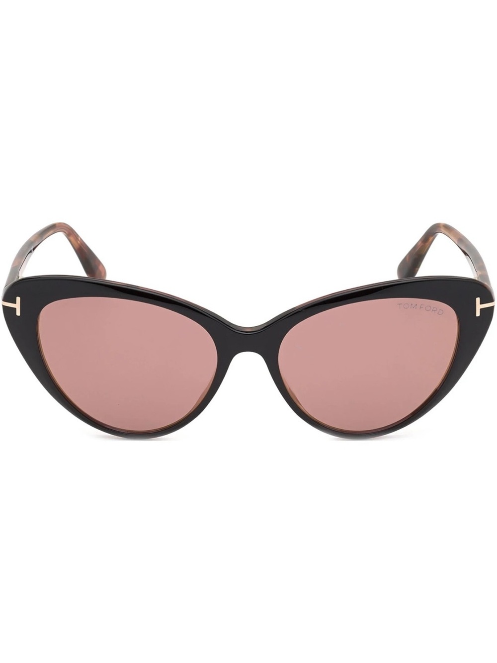TOM FORD HARLOW BLACK/ROSE MIRRORED CAT EYE SUNGLASSES TF869